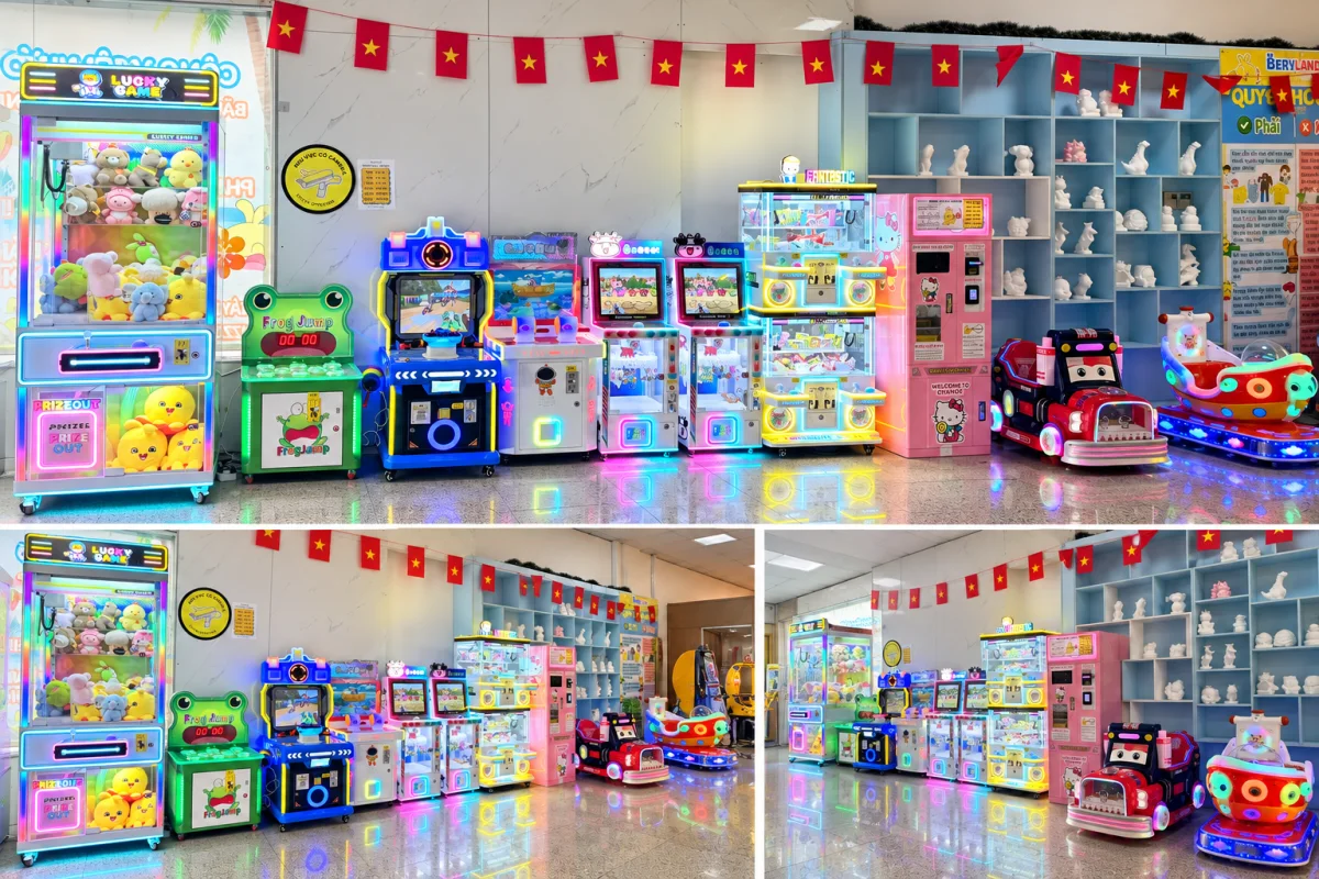 Khu máy game và gắp thú tại Beryland