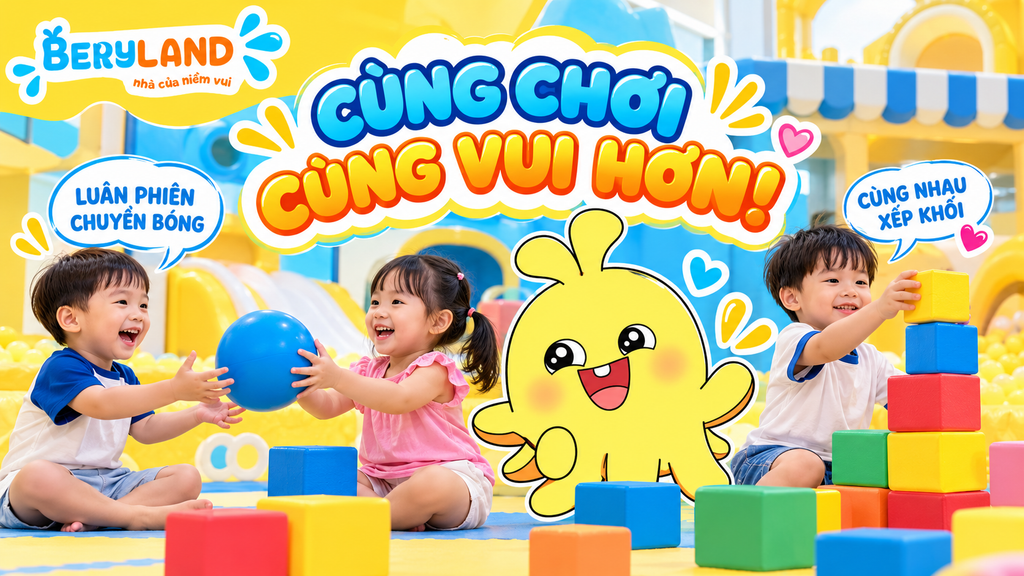 Bery minh họa dạy bé chờ lượt khi chơi