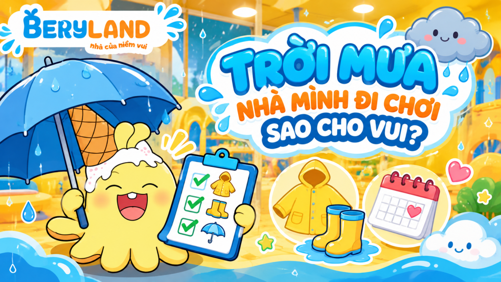 Checklist đưa bé đi chơi an toàn trong ngày mưa tại TP.HCM