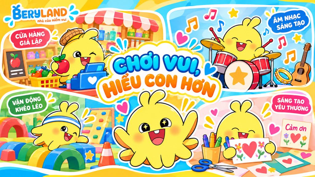 Bery minh họa những trò chơi phát triển kỹ năng cho trẻ