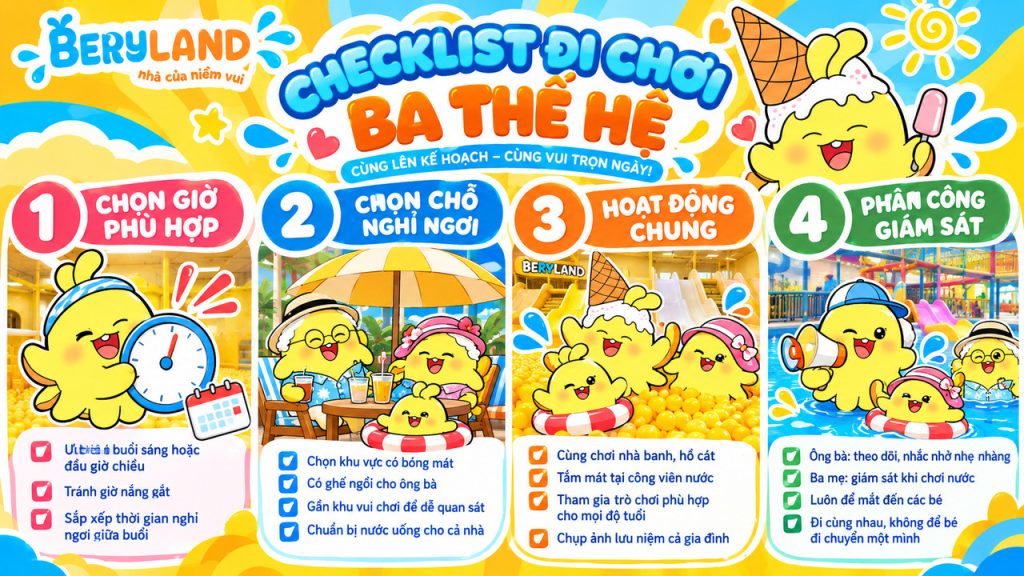  Checklist đi chơi an toàn cho gia đình ba thế hệ
